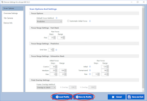 Load/Save Profile Buttons