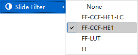 Slide Filter Drop Down Menu